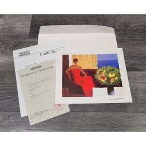 Park West Seriolithograph Print: Interieur by Emile Bellet 7"x9 5/8"